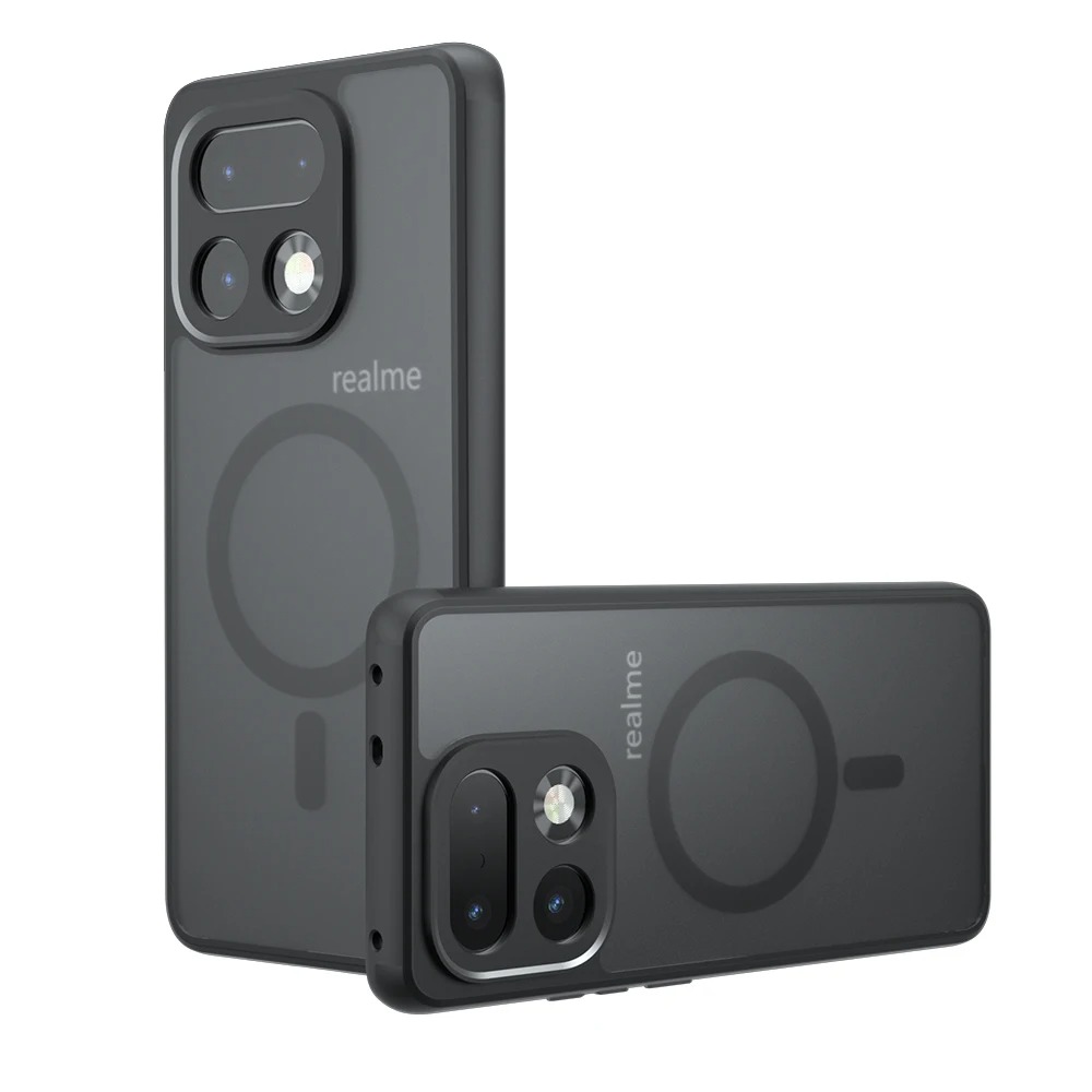 Matte Hard Pc Back Case - Realme 16 Pro Plus用ケース ワイヤレス充電対応 ソフトTPUフレーム