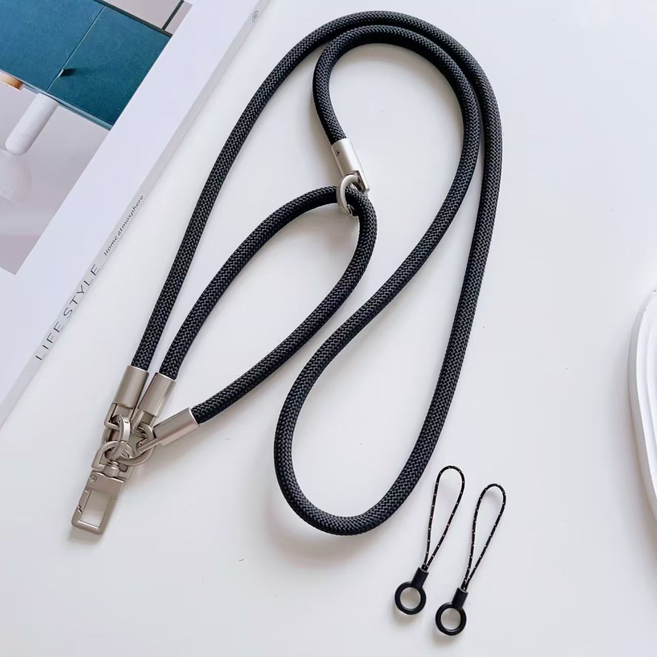 Crossbody Lanyard Neck Strap Case - クロスボディフォンストラップ ネックロープ ショルダーストラップ リストストラップ 取り外し可能なフォンストラップ フォンアクセサリー