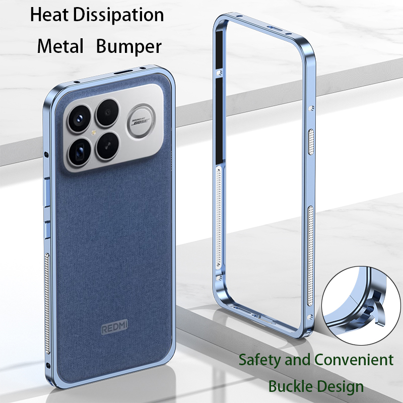 Metal Bumper Aluminum Frame Case - アルミニウム合金バンパーケース POCO F8 Pro 超冷却メタルフレームバンパーケーシング用