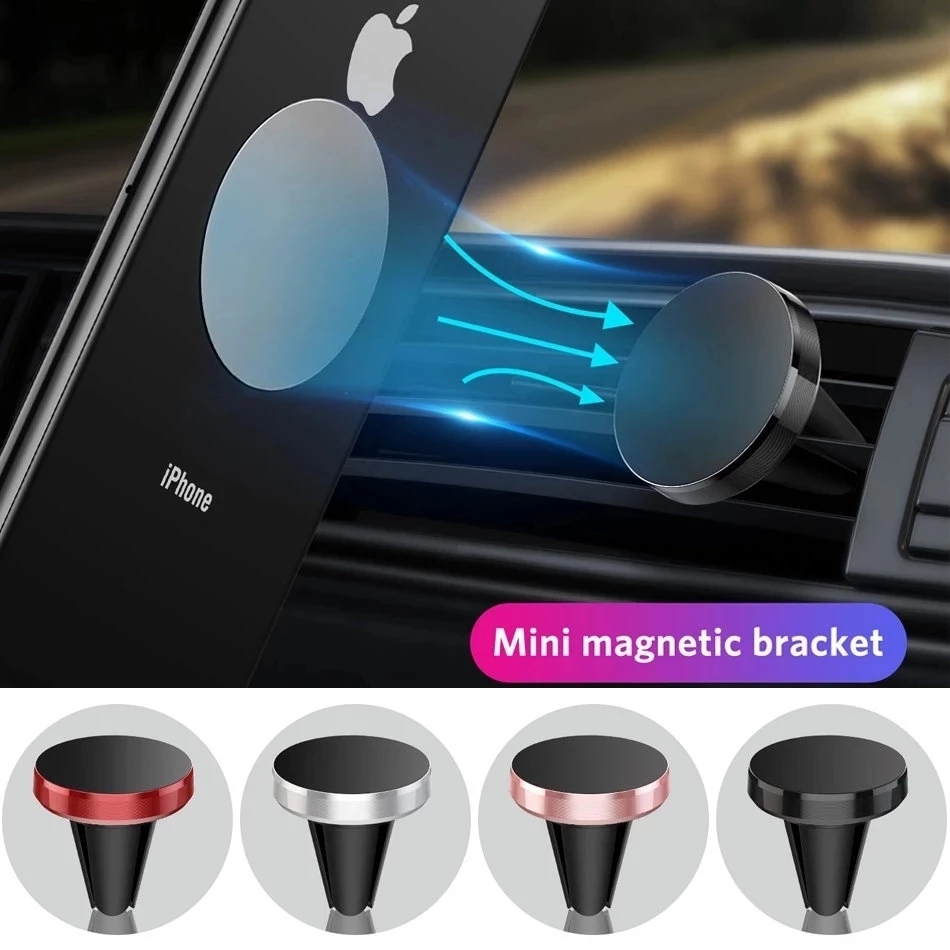 Phone Stands - 車載用マグネット式携帯電話ホルダー、iPhone 14、13、Samsung対応、車内エアコン吹き出し口取り付け型モバイル携帯電話ホルダースタンド