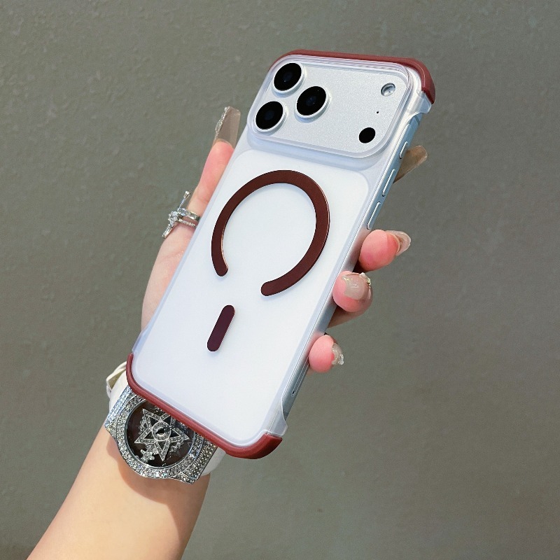 プレミアムセミラップ型フレームレスMagSafe対応iPho - Ultra Thin Frameless Phone Cover のレビューと価格