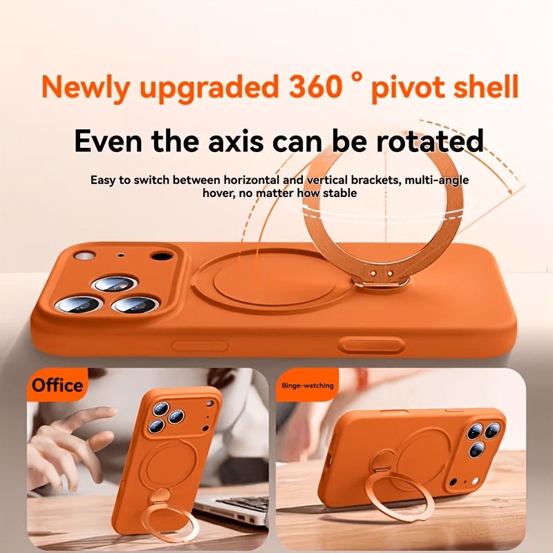 360度回転マグネット式スタンド付き液体シリコン製iPhon - Liquid Silicone Magnetic Phone Case のレビューと価格