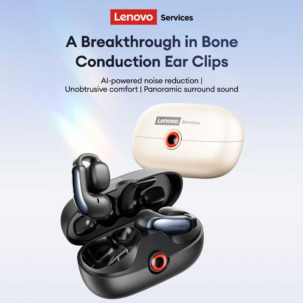 Lenovo LES-108 骨伝導 TWS イヤークリップ - Earphones のレビューと価格