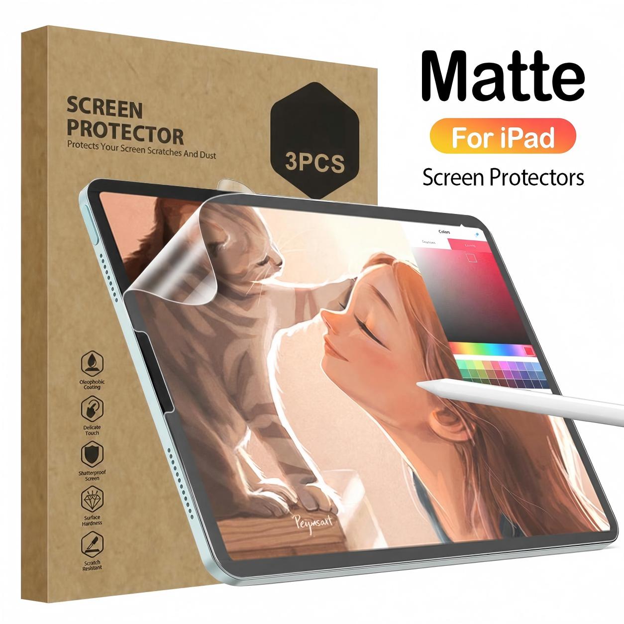 3枚入り ペーパーライクマットスクリーンプロテクター iPa - Matte Anti Glare Screen Protector のレビューと価格