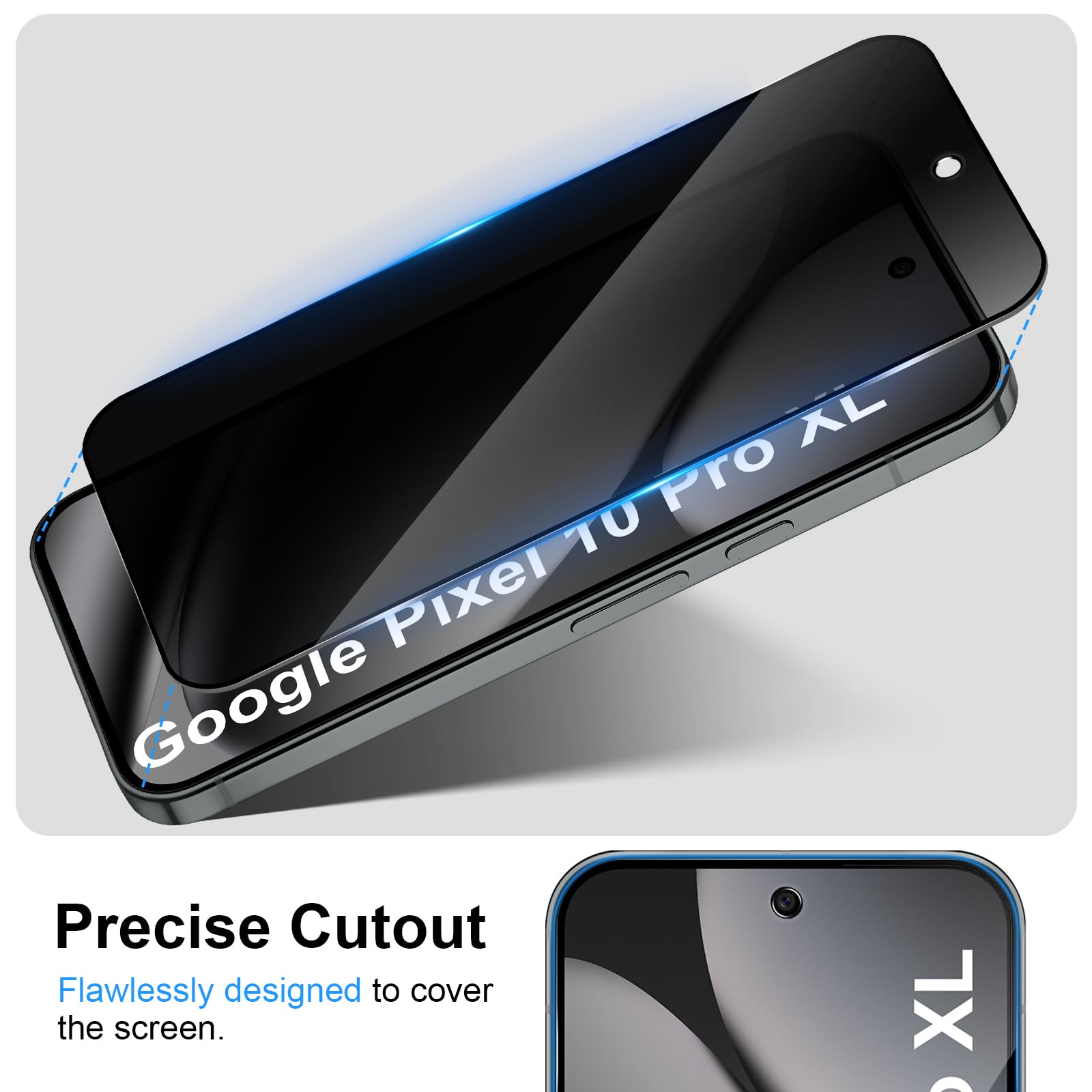 Google Pixel 10 Pro XL用覗き見防止スク - Anti Spy Privacy Glass Case のレビューと価格