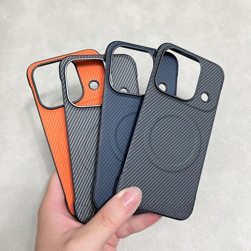 高級超薄型カーボンファイバーパターンフレームレススマホケース - Ultra Thin Frameless Phone Cover のレビューと価格