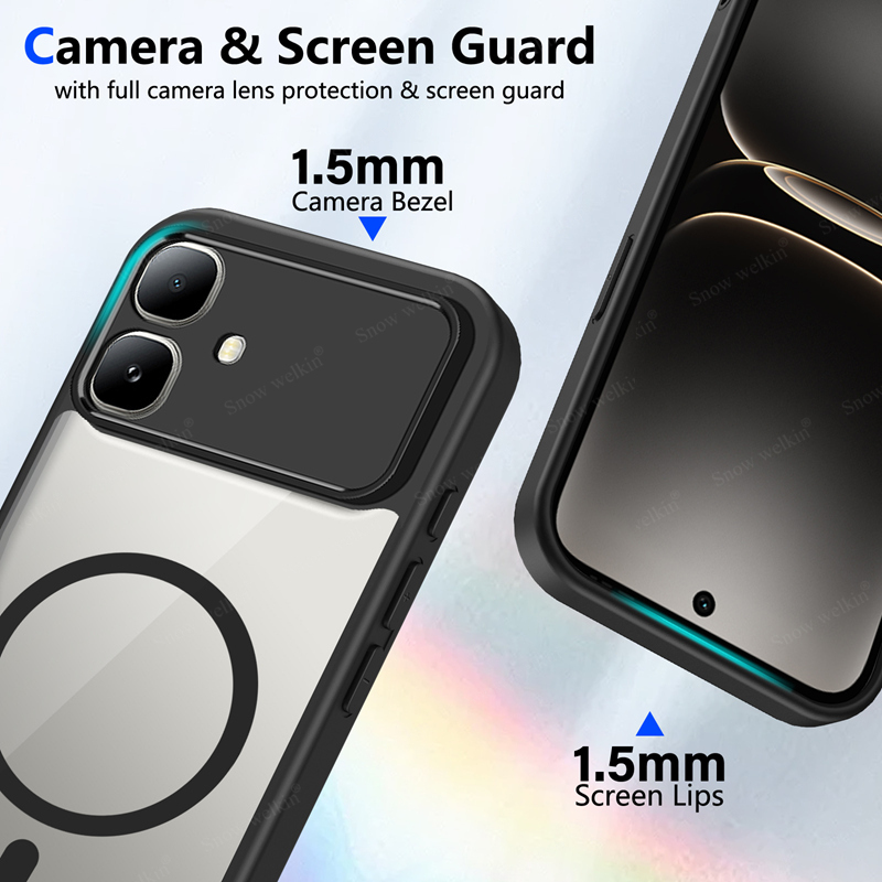 磁気透明シリコンケース Infinix Smart 20 S - Clear Shockproof Bumper Case のレビューと価格