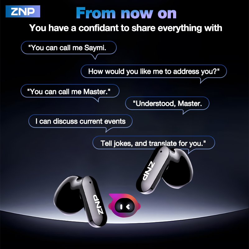 2026年最新ZNPワイヤレスAI翻訳イヤホン 感情的な仲間 - Earphones のレビューと価格