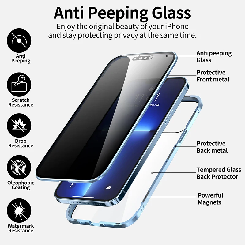 iPhone Air プライバシー保護アンチスパイ強化ガラス - Anti Spy Privacy Glass Case のレビューと価格