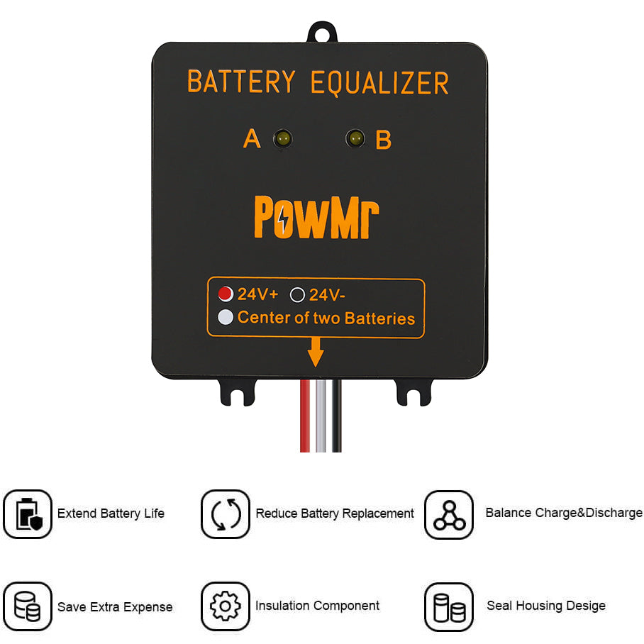 PowMr BE24 バッテリーイコライザー 24V デュア - Power Banks のレビューと価格