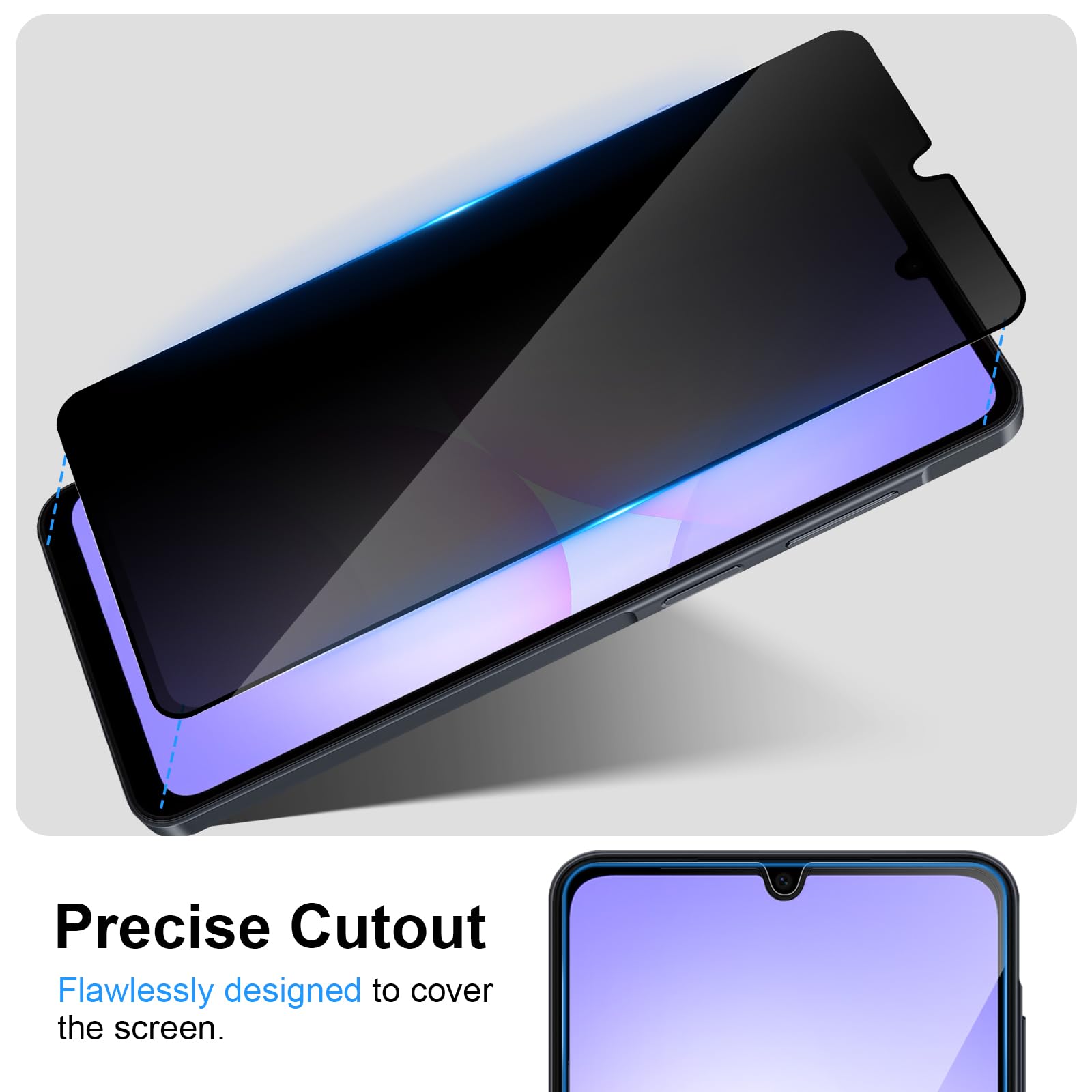 Samsung Galaxy A07 4G/5G用覗き見防止 - Anti Spy Privacy Glass Case のレビューと価格