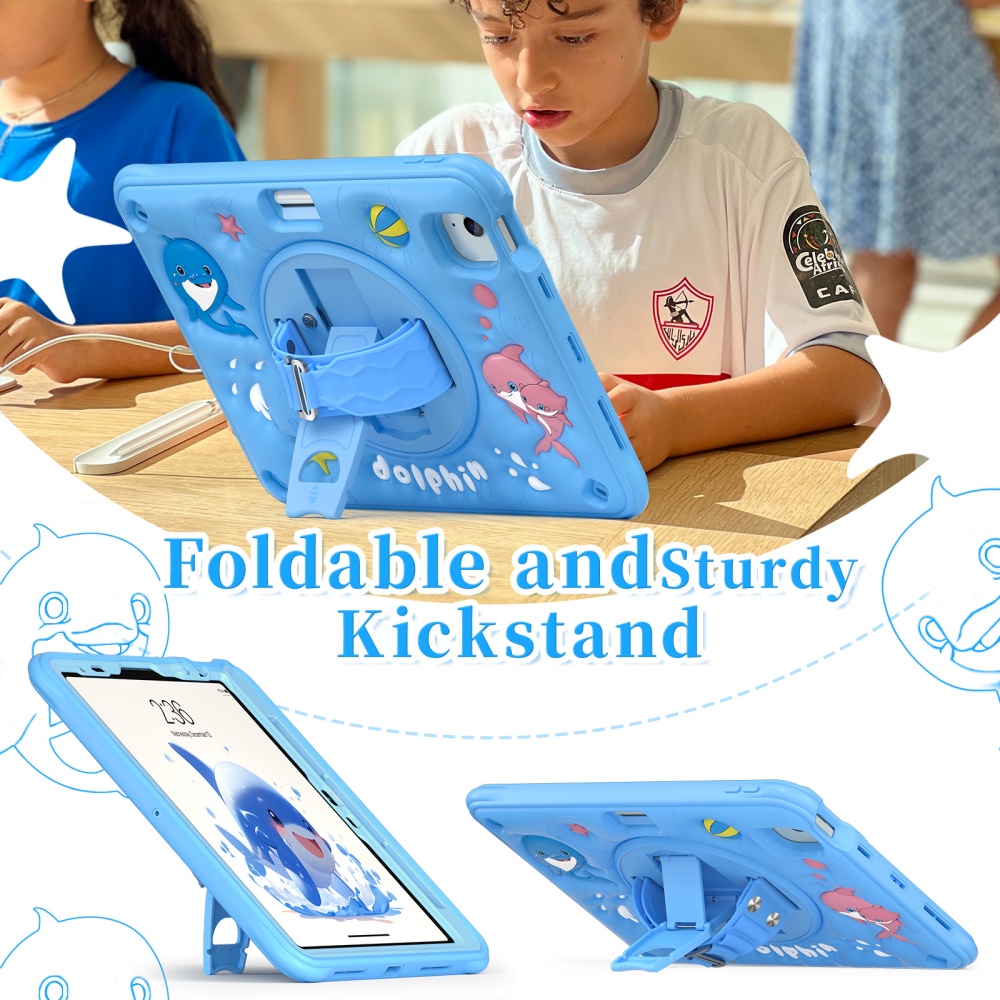 iPad Mini A17Pro Mini6 キッズ向けキュ - Cute Cartoon Wrist Strap Silicone Case のレビューと価格
