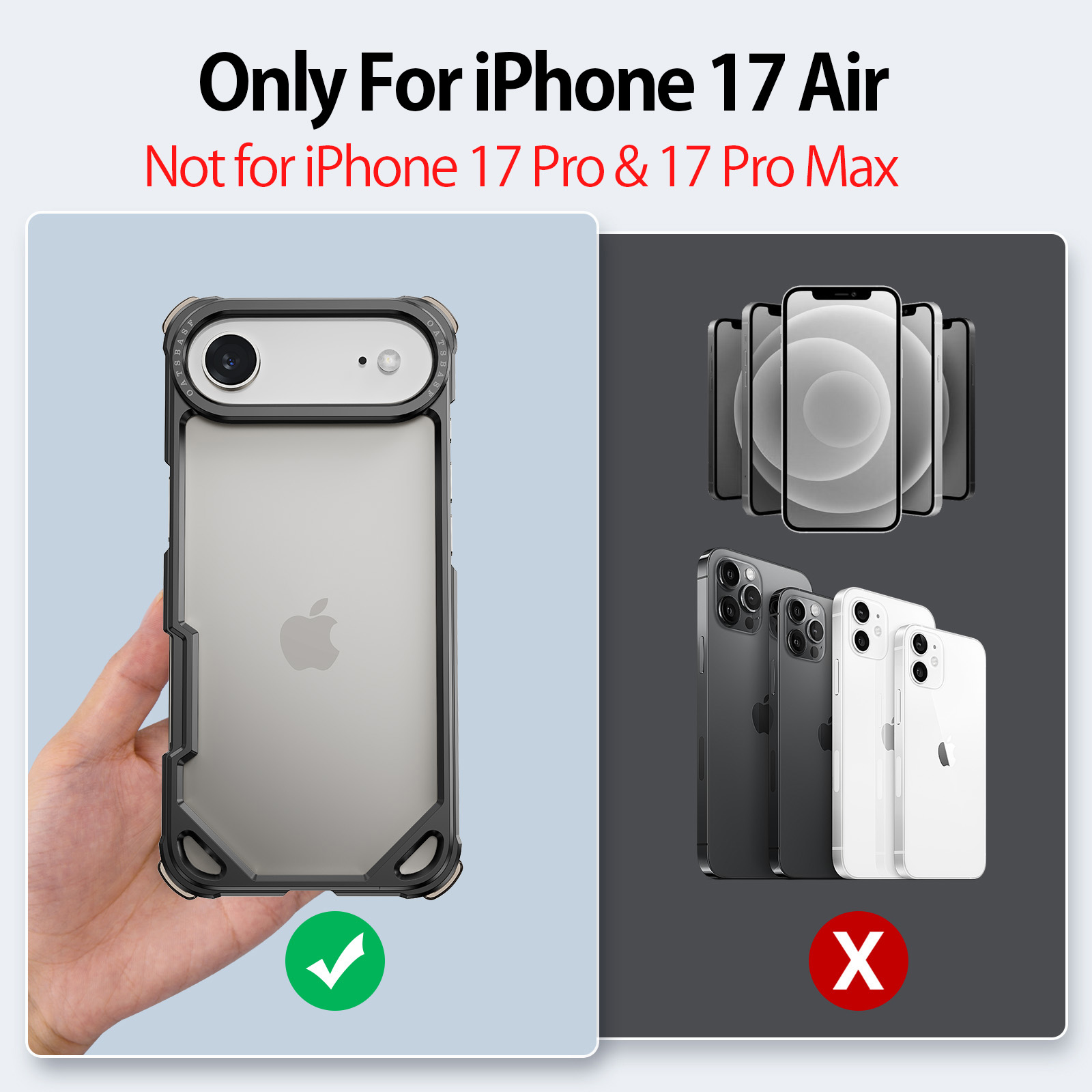 Eary アルミニウム製iPhone 17 Air用ケース  - Ultra Thin Frameless Phone Cover のレビューと価格