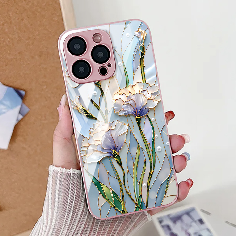 蓮の花柄 iPhoneケース iPhone 16 Proケー - Screen Protectors のレビューと価格