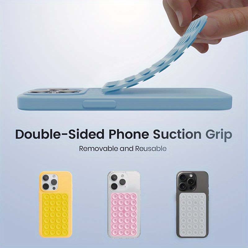 強力な両面ノーハンドグリップ付きシリコン吸盤式スマホスタンド - Phone Cases のレビューと価格