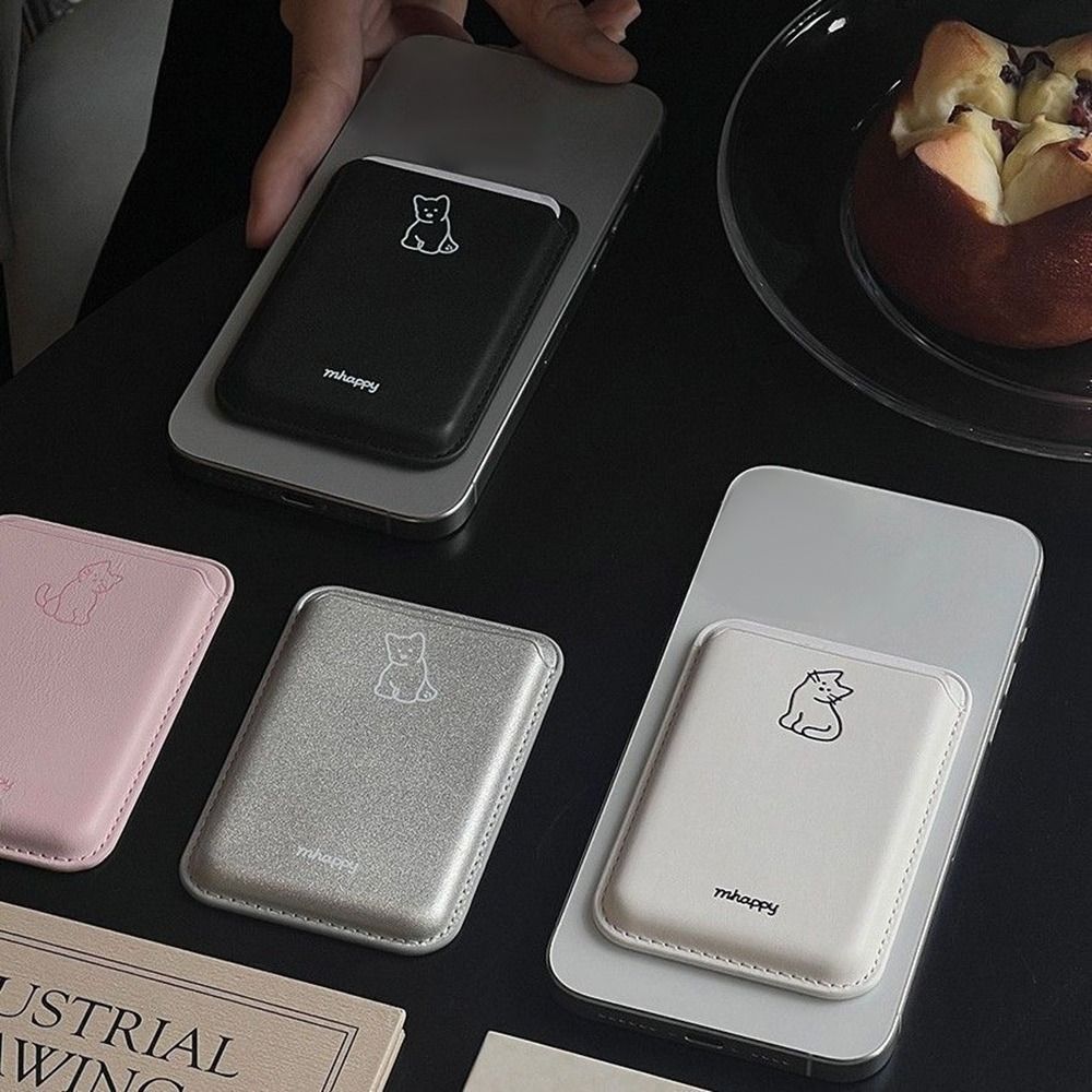 電話アクセサリー猫電話カードホルダー防塵指紋防止カード財布カ - Leather Wallet Card Holder Phone Cover のレビューと価格