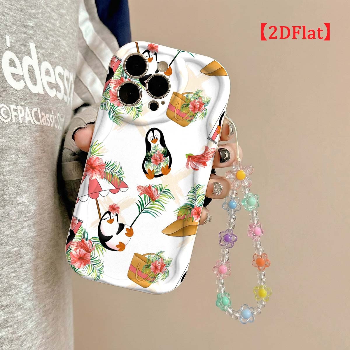 かわいいペンギンのスマホケース。iPhone 18、17 P - Cute Cartoon Wrist Strap Silicone Case のレビューと価格
